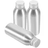 Storage Bottles 3 Sets Aluminum Bottle Glass Jar Food Pots Refillable Perfume Container