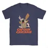 Capitaine Caveman Cavey T-shirt Hommes Cott T-shirts humoristiques Col rond Années 1980 Carto T-shirt Vêtements à manches courtes imprimés q9Z0 #