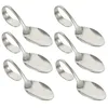 Forks 6 Pcs Curved Handle Spoon Dessert Coffee Tea Tableware For Branout Ice Cream Scoop