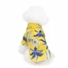 Camicie estive per cani Camicette Top modello Hawaii Coconut Tree Cappotto per cuccioli Giacca Abbigliamento Cani Abbigliamento Abbigliamento Giallo Bianco volontà e sabbia