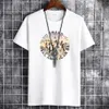 аниме Goth Summer Cott uomo футболка manica corta girocollo Streetwear maglietta da esterno Harajuku Graphic oversize uomo Top Tees 847J #
