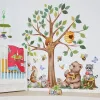 Stickers Forest Animals Theme Bear Fox Squirrel Children's Wall Stickers for Kids Room Baby Room Decoration Wallpaper Wall Decals Nursery