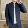 new Men's Fi Gentleman Trend Elegant Wedding Solid Color British Style Casual Slm-fit Korean Busin Zhgshan Suit Blazer x4zX#