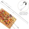 Tools Metal Skewers Kabob For Kabobs Flat Grilling Reusable