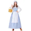 Carnival Halen Lady Little House On the Prairie Costume Thanksgiving European Village Maid Cosplay Fancy Party Dr W9an#