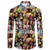 Divertente Circo Clown 3D Stampato Lg Maglie a manica per gli uomini Vestiti Harajuku Fi Hip Hop Joker Camicette Casual Streetwear Camicia M4CQ #