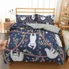 Zeimon Cartoon Bedding set 3D Sloth Printed羽毛布団カバーセット2 3PCベッドクロスホームテキスタイル用の枕カバーのベッドスプレッド201119287o