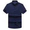 12xl 14XL 150 кг мужские черные деловые рубашки офисные с коротким рукавом большего размера большая синяя рубашка Busin Cott Dr V7ZQ #
