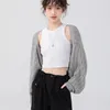 women Spring Autumn Short Knit Cardigan Vest Denim Pants 1 or 3 Piece Set Korean Lady Fi Sweater Coats Sling Jeans Outfits 96KR#