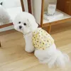 Dog Apparel Dresses For Small Cute Costume With Lace Cotton INS Pet Clothes Teedy Bear Pattern Product Puppy Accessories
