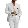 Beige Slim Fit Casual Men's Suits notched Lapel Suits For Men Wedding Party Busin Tuxedos 2 Pieces Blazer Pants Costume Homme 45DC#