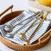 Coffee Scoops 4 Pcs Stainless Steel Gold Spoon Dessert Scoop Kitchen Tea Accessories Home Restaurant Cutlery Set