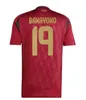 24 25 Nouvelle Belgique Euro Coupe DE BRUYNE R. LUKAKU E.HAZARD Équipe nationale Fan Player Version Maillots de football MERTENS TIELEMANS Maillot de football Home Away Kids Kit Uniformes