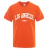 los Angels 1991 Usa City Letter Print Clothes Men Oversize Breathable T Shirt Summer Sweat Luxury T-Shirt Cott Goth Tee Shirt x8vI#