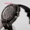 Gentlemen AP Wrist Watch Epic Royal Oak Offshore 26405CE Mens Watch Black Ceramic Fluorescent Digital Pointer Automatic Mechanical World Famous Watch Swiss Clock