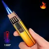 New Turbine Gas Windshield Direct Charge Large Fire Metal Torch Kitchen Gas Stove Outdoor Camp Barbecue Cigar Lgniters Spray Gun