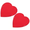 Chair Covers 2 Pcs Valentine's Day Back Cover Felt Valentines Decoration Heart-shaped Love Protector Cloth Party Chairs