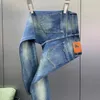 2024 mode marque de luxe C H hommes jean américain bleu croix Denim pantalon droit pour hommes et femmes