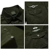 Männer Cargo Shirts Military Safari Cott Casual Retro Outdoor Slim Fit mit Tasche Lg Sleeve Vintage Streetwear Shirts 96OM #