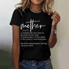 T-shirts pour femmes Lettre mère Chemise imprimée Femmes Randonnée Tops Femmes Été Coton Manches longues Confortable