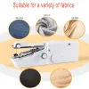 Machines Mini Portable Handheld Sewing Machine Quick Stitching Needlework Cordless Clothes Fabrics Electric Sewing Machine DIY Accessorie