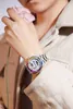 Davena 61609 orologi con diamanti da uomo di lusso 5A CZ orologio multicolore con diamanti orologi da uomo di lusso