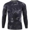 Camoue T-shirt Mannen Ademende Quick Dry Lange Mouwen T-shirt Heren Outdoor Sport Leger Tactische Militaire Camo T-shirty T6II#