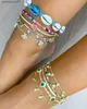 Anklets Green White Teardrop Cubic Zirconia Round Border CZ Tennis Chain 21+5cm Fashionabla Summer Womens Anklel2403