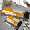 Mats Abstract Geometric Kitchen Floor Mat Sets Orange White Grey Black Grunge Style Home Decor Entrance Carpet Doormat NonSlip Rugs