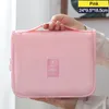 Cosmetische tassen LOERSS mode make-up draagbare grote capaciteit effen kleur haak tas reistoiletartikelen opslag handtassen