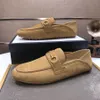 39Model Size 38-46 Luxury Designer Men Loafers Soft Moccasins Summer Shoes Man High Quality Mens Shoes Casual Suede Genuine Leather Driving Flats