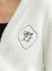 amii Minimalist 2023 Autumn Cardigan for Women Letter Embroidery New Loose Coat V-neck Full Sleeve Office Lady Sweaters 12343403 v2ia#