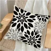 Kissen/Dekokissen Schwarz Grau Weiß Ers 20X20 Zoll 2er-Set Dahlia Floral Decor Wurfkissen Drop Delivery Home Garden Textile Ot6J5