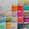 Tessuto 1 Yard Super Soft Minky Dot Tessuto Cucito Coperta per bambini Giocattoli Materiale Antipilling Tessuto in poliestere ecologico lavorato a mano in peluche