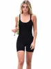 Sisterlinda Sexy Backl Sleevel Black Playsuits Womens مرنة ناعمة ناعمة ارتداء رومب قصيرة الركض على الجسوس الرياضية 2020 P126#