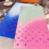 2024 Top Fashion Designer Silk Scarf Högkvalitativ fyrkantig huvudband Märke bokstäver Allover Gradient Effect Scarf Designer Scarf For Women Quality Twill Silk Scarves