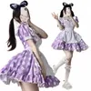 2024 neue Süße Lolita OP Maid Dr Rosa Weiche Mädchen Frauen Princ Bogen Rüschen Dot Polka Dres Kawaii Cosplay Kostüm l6O9 #