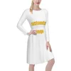 Casual Dresses NoisyDesigns anpassade tryck kvinnor klär vårens höst långärmad o nacke fest femme vestidos kvinnas dropship