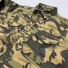 Militar Tático Cott Camisa Homens Lg Manga Carga Trabalhando Camisa Homem Ao Ar Livre Camoue Vintage Camisas Soltas Outono Primavera 24Xq #