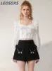 Women's Shorts Designer Model Style Black Spring Heavy Industry Metal Chain Tassel High Waist Woolen Short Pants Women Booty