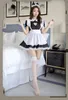 Bust Open Maid Costume Sexig Cosplay Kitty Outfit Cott Apr Lace Temptati Mini Dr For Women Anime Black White Lolita Z3Zr#