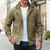 men's Hooded Cargo Jacket Waterproof Breathable Outdoor Mountaineering Tactics Army Windproof Top Pilot Hiking Loose Large Size i6hf#