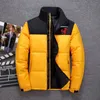 Herren Parka Patchwork Herren Cott Kleidung Abarth Logo Print Fi ctrast Farbe Herren Daunenjacke Warme Outdoor-Jacke o46B #