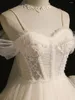 Festklänningar tyll spetsapplikationer söt examen hemkomst för tjej spaghettirem korta formell prom klänning en linje cocktail