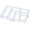 Plastic 6 Slots Jewelry Tool Box Organizer Storage Beads Jewelry Box New Fashion Plastic Packaging Gift Earring Ring296F