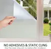 Window Stickers Frosted Privacy Film Heat Control UV Blocking Static Cling Non-Adhesive Reusable Door Coverings For Bathroom Home Office