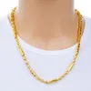 Collier solide Hip Hop perles chaîne en or jaune 18 carats rempli de mode hommes chaîne lien Style Rock poli bijoux 257A