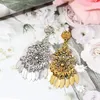 Dangle Oorbellen SUNSPICE MS Retro Goud Kleur Sieraden Kwasten Oorbel Voor Vrouwen Vol Strass Bohemen Etnische Bruiloft Bruids Drop