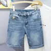 2023 marca de verão estiramento fino bermuda masculina cott denim jeans homens na altura do joelho macio ropa hombre shorts z6sz #