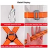 Fem-punkts säkerhetssele flygarbetare utomhus konstruktionsskydd midja bälten säkerhetsbälte räddning med överlevnad rep krok 240326